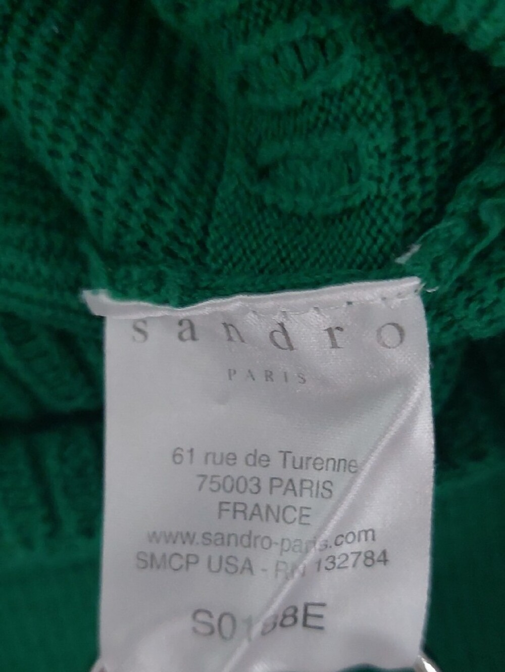 Sandro Green Textured Knit Sweater - Picture 5 of 9
